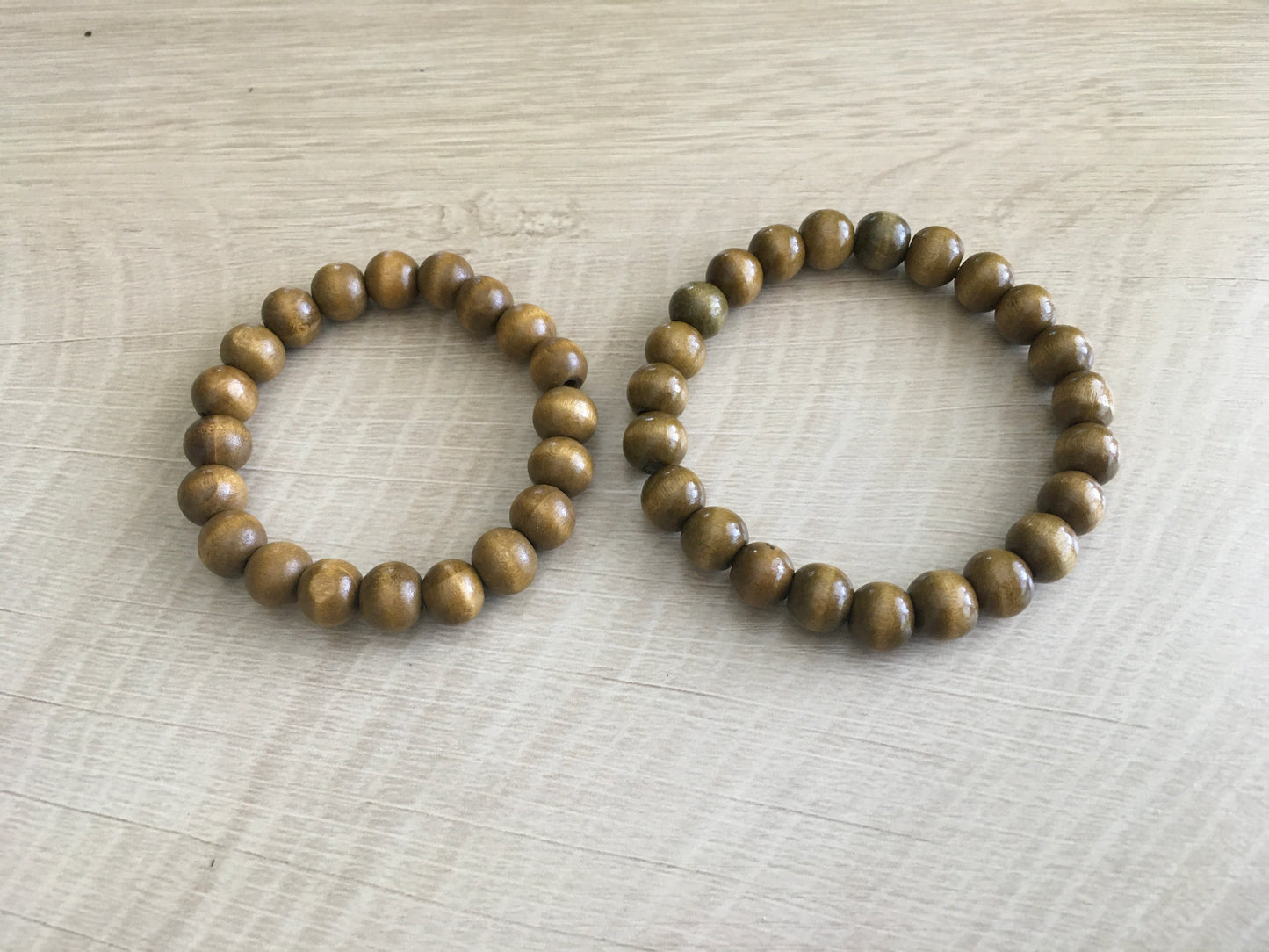 Choco Peanut Buttercup Wood Bead Bracelet