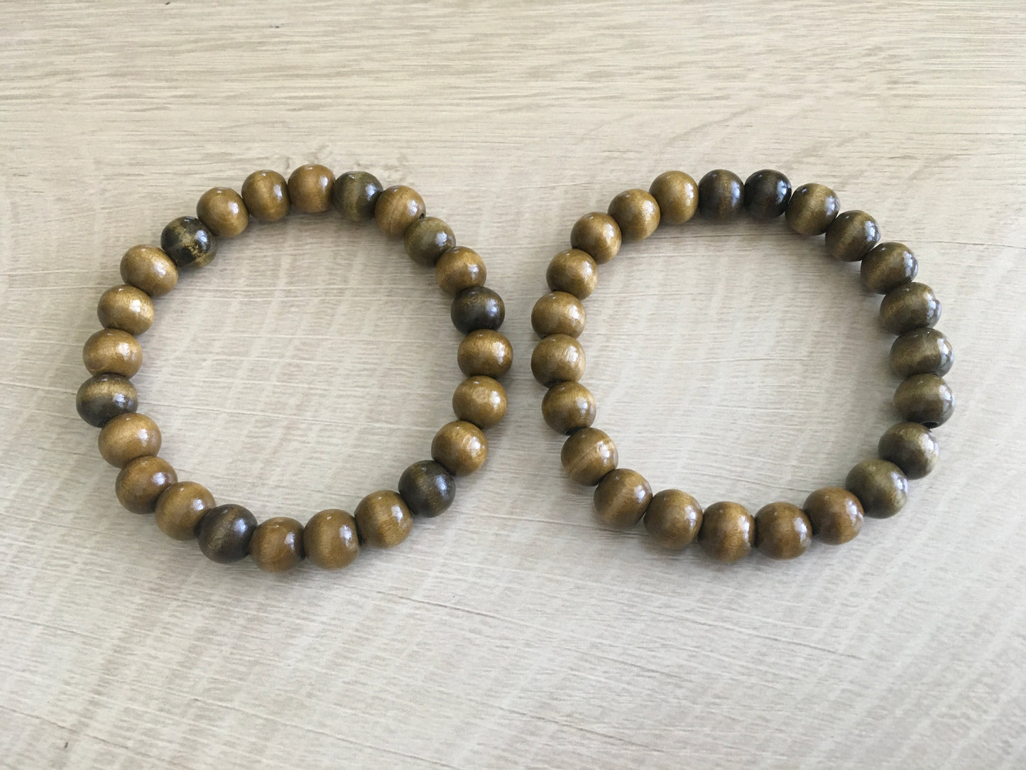 Choco Peanut Buttercup Wood Bead Bracelet