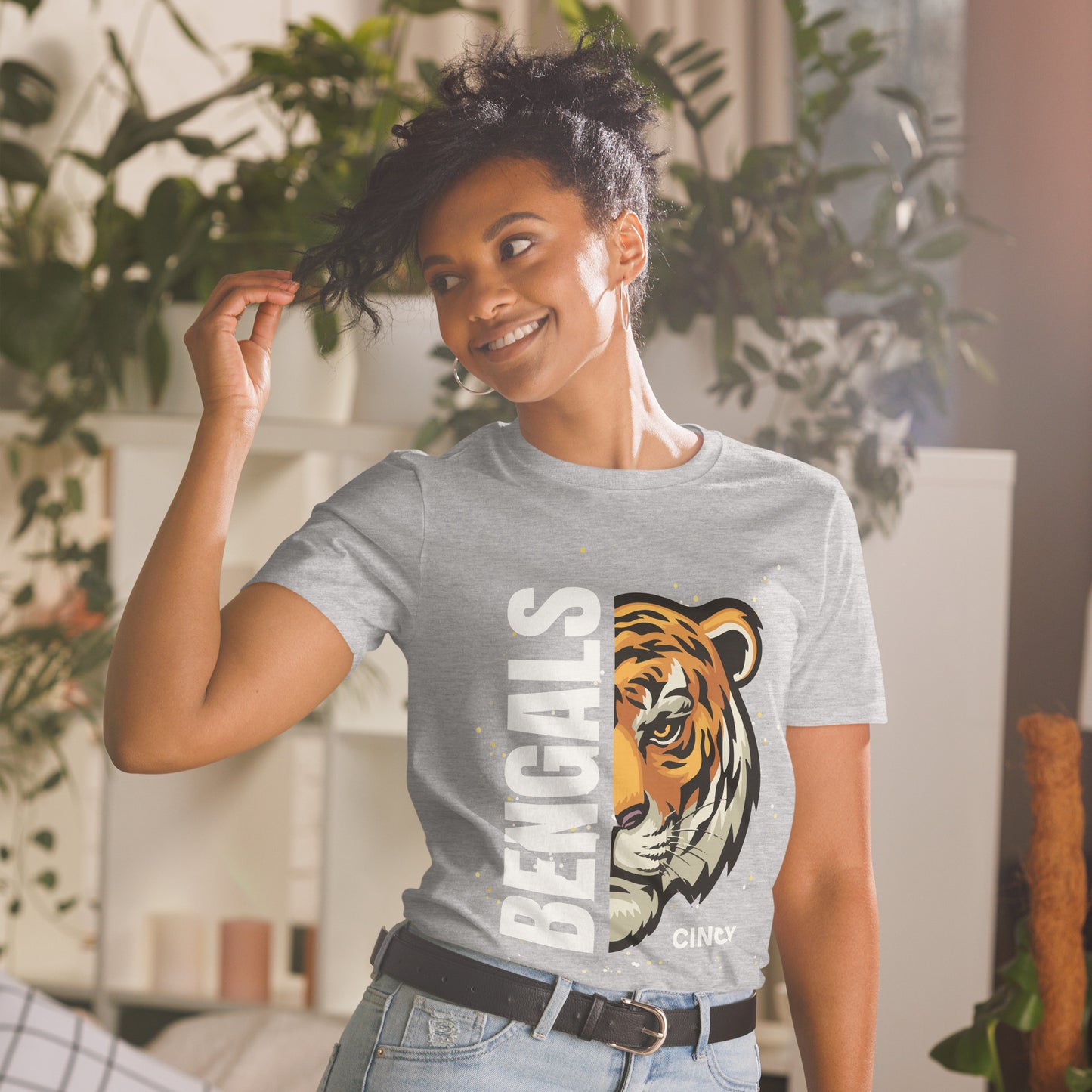 Bengals Savage White Print T