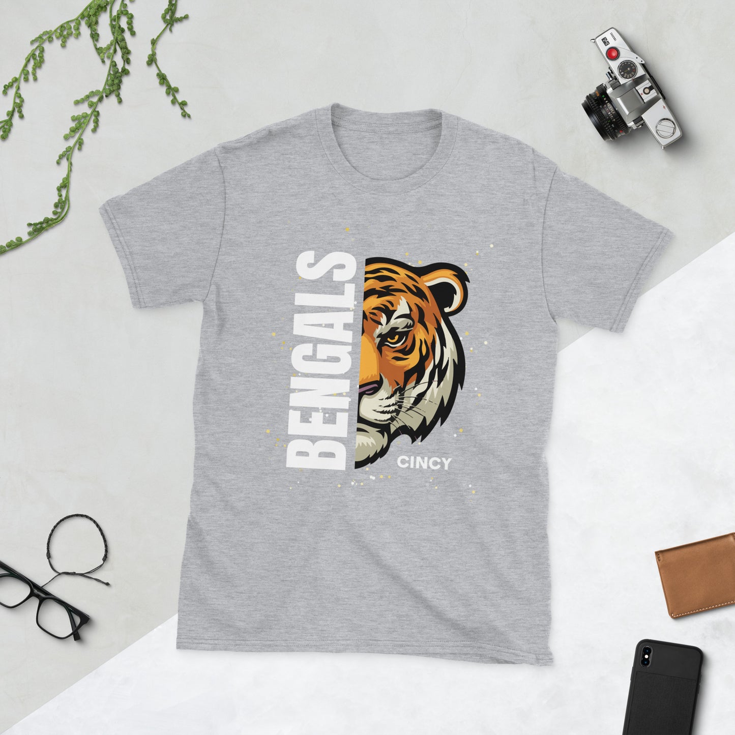 Bengals Savage White Print T